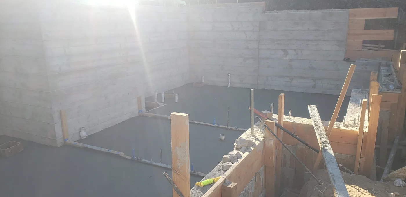 Poured concrete basement walls — Berkeley Student Housing Foundation, Berkeley, CA